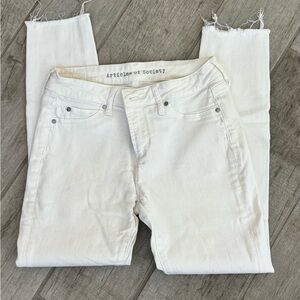 Articles of Society Cropped White Jeans